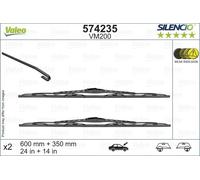 Valeo 574235 Silencio VM200 Front Windscreen Wiper Blade Set 600mm 350mm 24" 14"