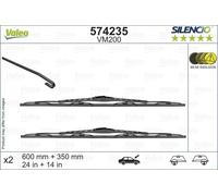 Valeo 574235 Silencio VM200 Front Windscreen Wiper Blade Set 600mm 350mm 24" 14"