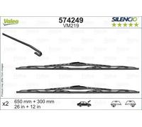 Valeo Wiper Blade 574249 – Front 650/280 mm – Fits Nissan