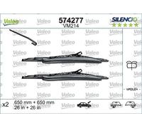 Valeo 574277 Silencio VM214 Performance Front Wiper Blade Set Spoiler 650mm 26"