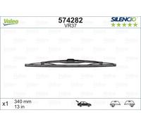 VALEO Silencio Wiper - VR37 - All-Seasons Durable, Resistant, Perfect Fit Conventional Wiper Blade 340mm - Rear - 1 Wiper Blade - 574282