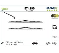 Valeo 574290 Silencio VM220 Front Windscreen Wiper Blade Set 525mm 475mm 21" 19"