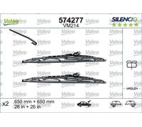 Valeo 574292 Silencio VM222 Performance Front Wiper Blade Set Spoiler 475mm 19"