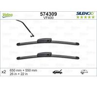 Valeo 574309 Silencio VF400 Front Wiper Blade Set Spoiler 650mm 550mm 26" 22"