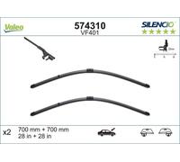 Valeo 574310 Silencio VF401 Front Wiper Blade Set Flat Spoiler 700mm 28" RHD LHD