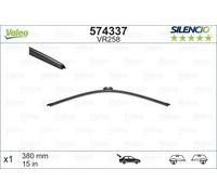 Valeo 574337 Silencio VR258 Rear Window Windscreen Wiper Blade x1 380mm 15"