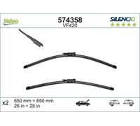 Valeo 574358 Silencio VF420 Front Wiper Blade Set Flat Spoiler 650mm 26" RHD LHD