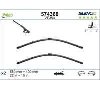 Valeo Wiper Blades Silencio VF354 - Flat, High Performance, 550/400mm Front Set of 2 (574368)