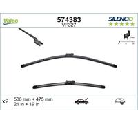 Valeo 574383 Silencio VF327 Front Wiper Blade Set Spoiler 530mm 475mm 21" 19"