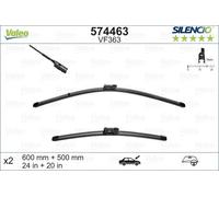 Valeo Silencio Flat Wiper Blade Set - Front - 24"/20" - fits Porsche Macan (95B)