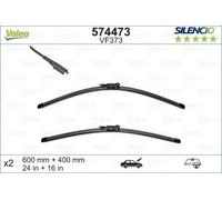 Valeo 574473 Silencio VF373 Front Wiper Blade Set Spoiler 600mm 400mm 24" 16"