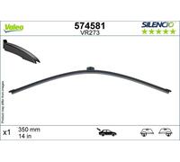 VALEO Silencio Wiper - VR273 - High Performance, Superior 360 Degrees Visibility, Easy Installation Original Flat Blade 350mm - Rear - 1 Wiper Blade - 574581