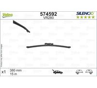 VALEO 574592 Wiper Blade Rear 380mm Length Fits Land Rover Range Rover Sport