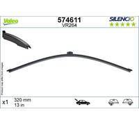 VALEO Silencio Wiper - VR264 - High Performance, Superior 360 Degrees Visibility, Easy Installation Original Flat Blade 320mm - Rear - 1 Wiper Blade - 574611