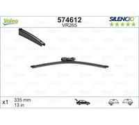 Silencio Wiper Blade VR265 574612 Rear Length: 335mm Single Wiper Blade (for Left and Right Hand Drive Vehicles)