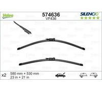 VALEO 574636 Wiper Blade Front 580mm/530mm Length Replacement Fits Smart Fortwo