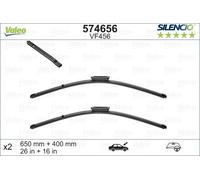 Valeo 574656 Silencio VF456 Front Wiper Blade Set Spoiler 650mm 400mm 26" 16"