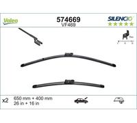 Valeo 574669 Silencio VF469 Front Wiper Blade Set Spoiler 650mm 400mm 26" 16"