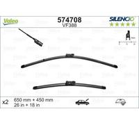 Valeo 574708 Silencio VF388 Front Wiper Blade Set Spoiler 650mm 450mm 26" 18"