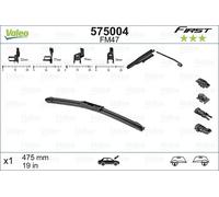 VALEO First Wiper - FM47 Unleash Clear Vision and Performance with the Flat Wiper Blade for Every Drive 475mm - Front - 1 Wiper Blade - 575004