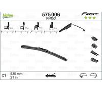 Valeo 575006 Wiper Blade Driver Side For Smart Subaru Suzuki Toyota UAZ Volvo VW