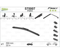 Valeo 575007 First Multiconnection FM55 Front Wiper Blade x1 Flat 550mm 22"