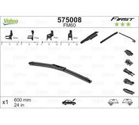 Valeo 575008 First Multiconnection FM60 Front Wiper Blade x1 Flat 600mm 24"
