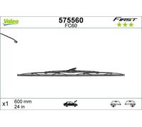 VALEO First Wiper - FC60 Durable and Reliable Conventional Wiper Blade 600mm - Front - 1 Wiper Blade - 575560