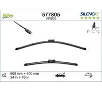 Valeo 577805 Silencio VF805 Front Wiper Blade Set Spoiler 600mm 400mm 24" 16"