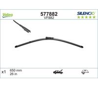 VALEO Silencio Wiper - VF882 - High Performance, Superior Road Visibility, Easy Installation Original Flat Blade 650mm - Front - 1 Wiper Blade - 577882
