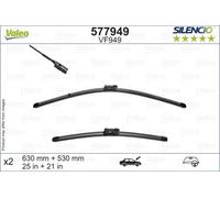 Valeo 577949 Silencio VF949 Front Wiper Blade Set Spoiler 630mm 530mm 25" 21"