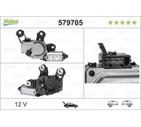 VALEO - Wiper Motor - Rear - 579705 - A4 ALLROAD QUATTRO, A4 SERIES 3 & FL, RS4 QUATTRO, S4 SERIES 3 & FL