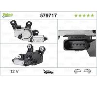 VALEO - Wiper Motor - Rear - 579717 - A1, A6 ALLROAD 3, A6 SERIES 2 FL, A6 SERIES 4, Q3, S6 SERIES 3 FL