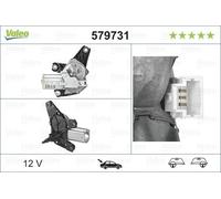 Valeo 579731 Rear Window Windscreen Wiper Motor 12V Replacement Spare LHD RHD