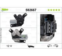 Valeo Rear Window Wiper Motor 582667 - 12V Replacement Spare LHD/RHD