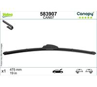 VALEOCanopy Wiper - CAN07 - Flat Wiper Blade Made from Natural And Recycled Materials - Front - HOOK - Length: 19 inches/475mm - (Wiper Blade 1) - 583907