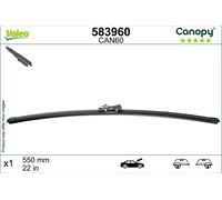 VALEOCanopy Wiper - CAN60 - Flat Wiper Blade Made from Natural And Recycled Materials - Front - Length: 22 inches/550mm - (Wiper Blade 1) - 583960