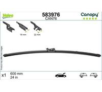 Valeo 583976 Wiper Blade Driver Side Fits Alfa Romeo Alpina Audi BMW Citroën DS
