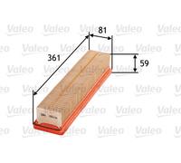 VALEO 585056 Air Filter Engine Filters Excellent Filtration Properties, Longlife Capacity, Exact and Easy Fit