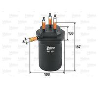 Valeo Fuel Filter 587531 - In-line Diesel for Renault Megane II / Scenic II