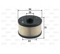 Fuel filter Filter Insert 587929 VALEO for CHRYSLER MERCEDES-BENZ