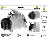 Air conditioning compressor R 134a PAG 46 690211 VALEO for BMW ROLLS-ROYCE