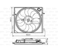 Radiator fan 698582 VALEO for NISSAN RENAULT