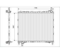 Valeo 701127 Engine Cooling Radiator Fits Land Rover Defender Discovery