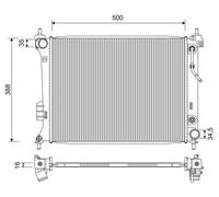Valeo 701254 Car Engine Cooling Radiator Aluminium Core 388mm 500mm 16mm