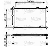 Valeo Engine Radiator fits Opel Vauxhall