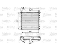 Valeo 811506 Interior Heating Heat Exchanger Heater Aluminium 167mm 164mm 26mm