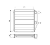 VALEO 811600 Heater matrix