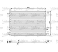 Valeo 814155 Air Con Conditioning AC Condenser Aluminium 510mm 370mm 12mm