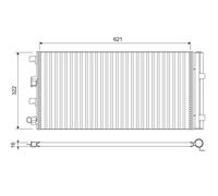 Valeo Air Conditioning Condenser 814178 for Renault/Dacia 1.5L K9K898/858/856/884
